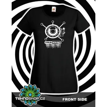 Dámské tričko TEKNOSHOP Virus Sound System Volume Up tričko s potiskem dámské XL žluté