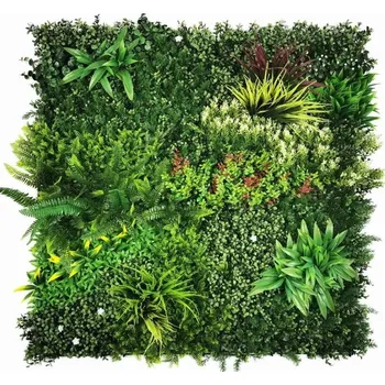 umělá květina Umělá živá zelená stěna FLORA, 100 x 100cm