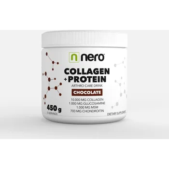 Léky na klouby a kosti Nero COLLAGEN + PROTEIN Čokoláda, 450g / 15 porcí, na klouby, vazy, pleť, vlasy