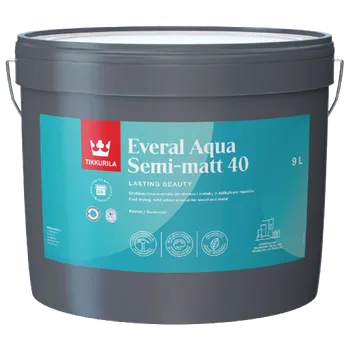 barva na zeď Tikkurila Everal Aqua Semi Matt 40 9l Odstín TVT: Bílá (báze A)