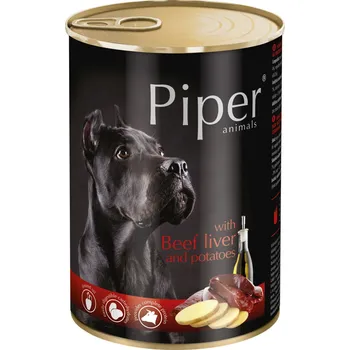Krmivo pro psa Dolina Noteci Piper konzerva Adult Beef Liver/Potatoes 400 g