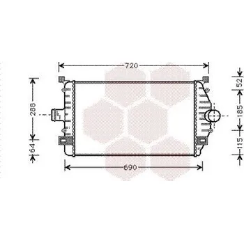 Chladič motoru Chladič turba VAN WEZEL 43004277