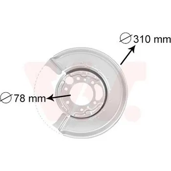 Autodíl Ochranný plech proti rozstřikování, brzdový kotouč VAN WEZEL 3075373
