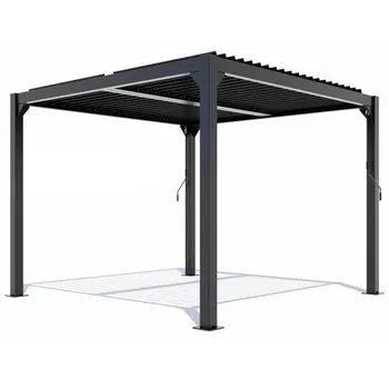 Pergola Hliníková bioklimatická pergola s lamelami 4 x 3 m antracit