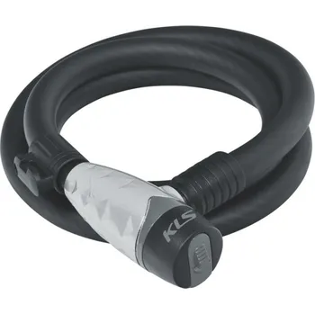 Zámek na kolo Zámek KELLYS KLS Hardcoil, 120cm ČERNÝ