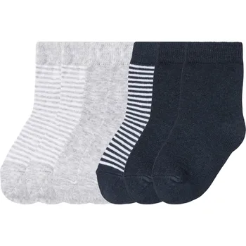 lupilu® Chlapecké ponožky s BIO bavlnou, 7 párů (námořnická modrá / šedá / bílá, 19/22)