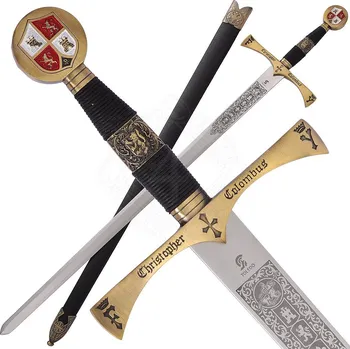 Replika zbraně Meč Christopher Columbus s pochvou