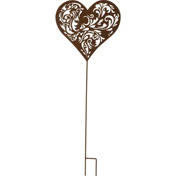 Zahradní dekorace Zahradní zápich "SRDCE II" kov 66cm