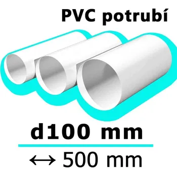 Ventilace Kulaté ventilační potrubí d100 mm (vnější 104 mm) délka 500 mm MIKAWI 59-0147