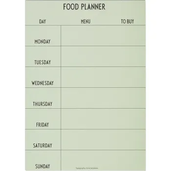 Diář Design Letters, Týdenní plánovač jídel Design Letters zelený - Formadore