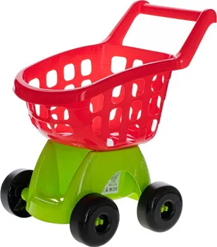 Hra na obchod Teddies 00880188 nákupní vozík červená/zelená