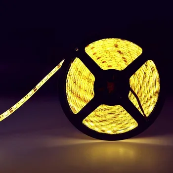 LED páska LED pásek žlutá 5m SMD5050 voděodolný IP65 (60led/m, 4W/m, 12V)