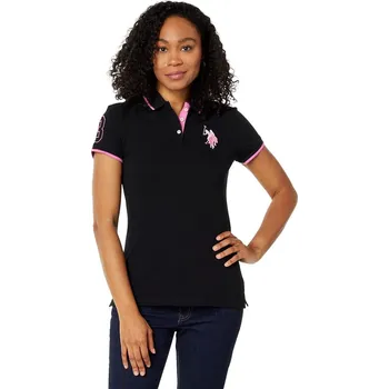 Dámské tričko U.S.Polo Assn. dámské polo tričko Multi-Tonal šedé XL