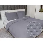 Hřejivé ložní povlečení Minky 3D puntíky MKP-004 Tmavě šedé Jednolůžko 140x200 a 70x90 cm