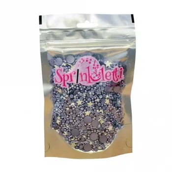 Jedlá dekorace na dort Sprinkletti Cukrové fialové sypání 100 g 