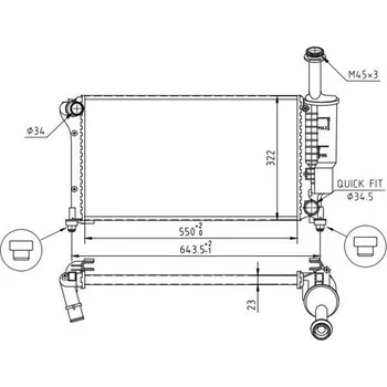 Chladič motoru Chladič, chlazení motoru HART 620 253