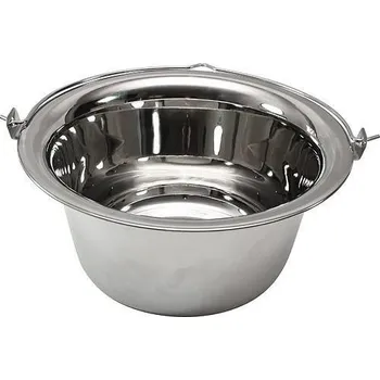 kotlíky Kotlík nerezový 13 l / 410 mm - antikor, na guláš 254474 Magic Home / Konyha (Indický antikorový (inox) gulášový kotlík objemu 13 litrů)