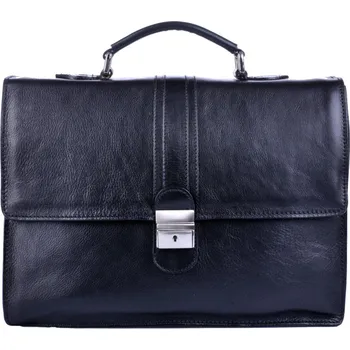 Pánská aktovka Pánská kožená aktovka 906 černá, IL GIGLIO