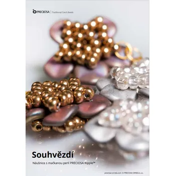 Náušnice KORÁLKOVÁ STAVEBNICE - SOUHVĚZDÍ náušnice (1pár) (Náušnice s mačkanou perlí PRECIOSA Ripple)