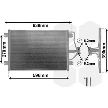 Výparník klimatizace Kondenzátor, klimatizace VAN WEZEL 43005256