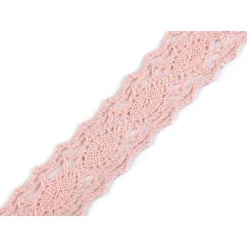 Krajka Bavlněná krajka / vsadka paličkovaná šíře 25 mm