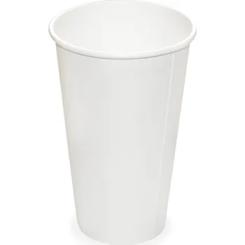 Jednorázové nádobí Papírový kelímek bílý 610 ml (pr. 90 mm) (50 ks)