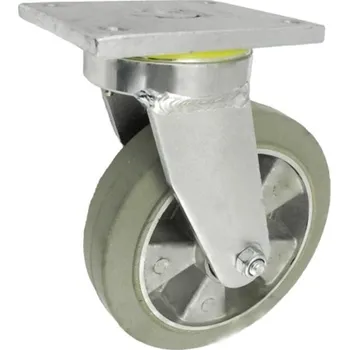 Pojezdové kolečko Pryžové kolo 200 mm otočná svařovaná vidlice s deskou