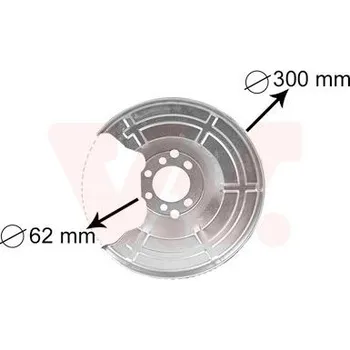 Brzdový kotouč Ochranný plech proti rozstřikování, brzdový kotouč VAN WEZEL 3745371