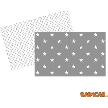 Hračka pro kojence LALALU oboustranná hrací podložka PREMIUM M White Star