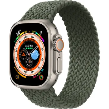 Řemínek na hodinky Beweare Elastický pletený řemínek na Apple Watch na 8 / 7 / 6 / 5 / 4 / 3 / 2 / SE (49/45/44/42 mm) - khaki