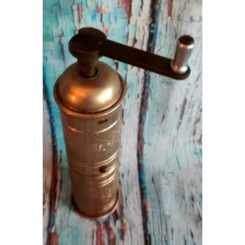 Příprava kávy Mosazný starožitný mlýnek 25cm