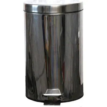 Odpadkový koš Koš na odpad nerezový kulatý pedálový 20 l /2