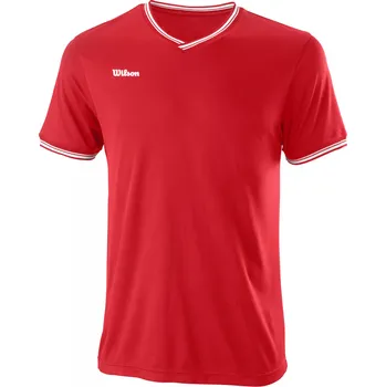 Wilson Team II High V-Neck Team Red Oblečení pánské: L
