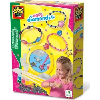 dětská sada na výrobu šperků SES creative 14682 výroba náramků s diamanty