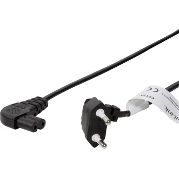 LogiLink napájecí kabel [1x Euro zástrčka - 1x IEC C8 zástrčka] 0.75 m černá