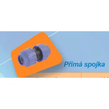 Vodovodní potrubí PE spojka přímá mechanická 40 x 40
