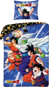 Ložní povlečení Halantex Dragon Ball Z Main Characters 140 x 200, 70 x 90 mm zipový uzávěr