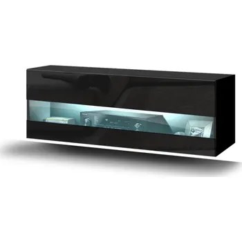 Obývací stěna Ral Závěsná skříň GS 5 Barva dřeva: Černá matná + lesklé čelo