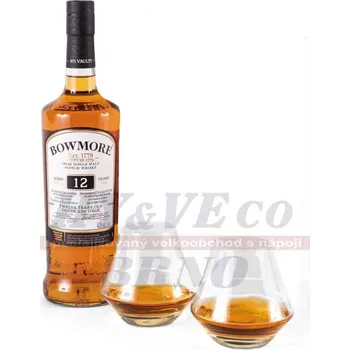 Whisky Bowmore 12YO 0,7l 40% +2skla