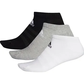 Pánské ponožky ponožky adidas Performance Cush Low 3 Pack - Medium Gray Heather/White/Black 40-42