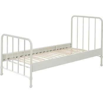 Dětská postel Matně bílá kovová postel Vipack Bronxx 90 x 200 cm