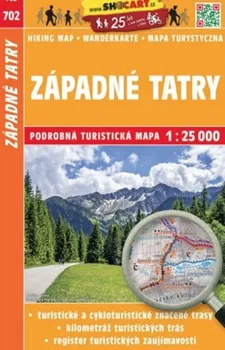 Podrobná turistická mapa: Západné Tatry 1:25 000 - SHOCart [SK] (2018)