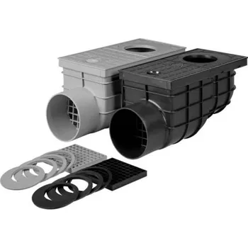 kanalizační vpusť Lapač splavenin Geiger 110mm boční odtok, šedý KV110B /325Š/