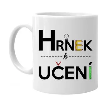 Žertovný předmět Hrnek k učení - hrnek s potiskem- Tričkový.cz