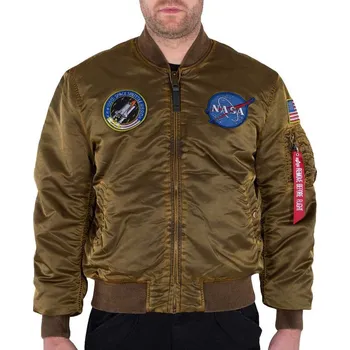 Pánský bomber Alpha Industries MA-1 VF NASA Battlewash (washed orange) bunda L
