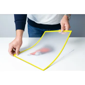 Kancelářský nábytek SOLLAU Magnetická kapsa A3 s rámečkem - žlutá