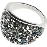 AKTUAL Ocelový prsten s krystaly Swarovski®, BERMUDA BLUE PEPPER - velikost 63 - LV1001-BPE-63