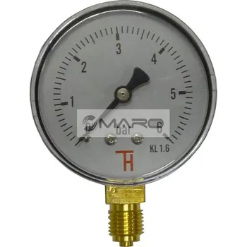 Thermis Manometr standardní 304 spodní ø 63 mm, 1/4", 0- 6 bar, 3046bar