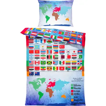 Povlečení Povlečení Nejdůležitější vlajky (Rozměr : 1x140/200 + 1x90/70)