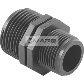 Instalatérský materiál Plast Project Vsuvka PP závitová redukovaná MM 1" x 3/4", 7515.00ED